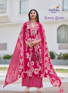 คอลเลกชันแฟนซีชุดปาร์ตี้พร้อมผลิตจากผ้าฝ้ายปักลายสไตล์อินเดียและปากีสถาน - Product Image 4