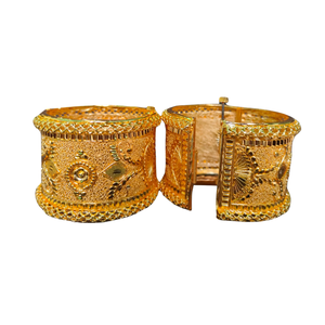 ชุดกำไลข้อมือดีไซน์พรีเมี่ยมพร้อมกำไลข้อมือชุบทอง22K ชุดเครื่องประดับสไตล์โมเดิร์นสำหรับผู้หญิง - Product Image 2