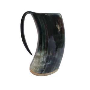 Tasse en corne de Offre Spéciale Tasse en corne de boisson sur mesure Magnifiquement incurvée avec support Tasse à boire - Product Image 4