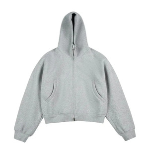 2025 Tendance Top Qualité 500G Heavyweight High Street EU US Taille Cropped Hoodie Hommes et Femmes Oversize Boxy Hoodie - Product Image 2