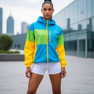 Conjuntos de pantalones cortos cortavientos de gran tamaño para mujer, pantalones cortos de lluvia de verano, conjunto de pantalones cortos impermeables para correr de nailon 100% para mujer - Product Image 4