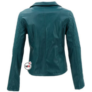 Tout nouveau hiver coupe-vent décontracté à manches longues en cuir fermeture éclair poche style femmes veste Vintage coton veste - Product Image 2