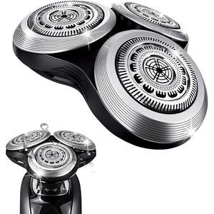 Cabezal de afeitado de doble cuchilla mejorado para afeitado facial, con rueda metálica duradera, reemplazo plateado para afeitadora eléctrica, cortador de doble cuchilla - Product Image 1