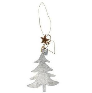 Adorno Navideño Colgante de Hierro Forjado Hecho a Mano con Diseño de Árbol de Navidad para Decoración Navideña del Hogar - Product Image 1