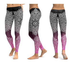 Digital Printing Workout Fitness Training Women Leggings <b>Colourful</b> Quick Dry Breathable Sublimation Printing Women Leggings - Product Image 1