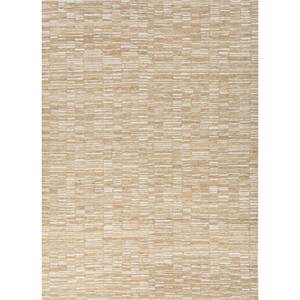 Tapis en laine noué à la main de grande surface Blythe Ivory, motif géométrique, tapis de salon pour la décoration des couloirs - Product Image 1