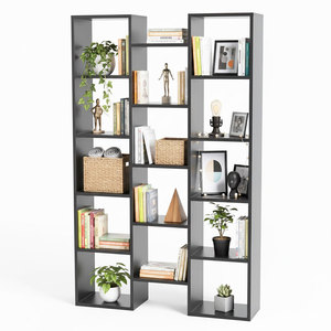 Modern & Children's Design Standing <b>Bookshelf</b> 100x25x160cm Rubber Wood for Living Room and Office KS68243 - Product Image 1