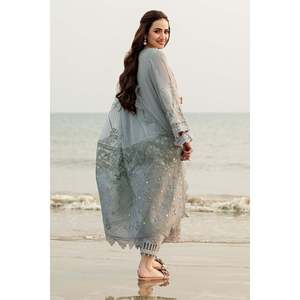 Conjunto de 3 piezas NUREH para mujer: Camisa bordada con diseño láser, Dupatta bordada de tela Khaddi y Pantalón - BIC-4746 - Product Image 6
