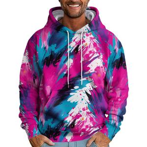 Sudadera con Capucha Sublimada para Hombre, Color Rosa, de Alta Calidad, Superventas, Talla Grande, Unisex, Transpirable, con Logotipo Personalizado en la Parte Delantera - Product Image 1
