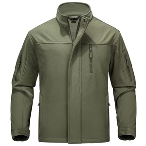 Chaqueta Táctica Softshell Verde Oliva para Hombre con Múltiples Bolsillos, Forro Polar, Resistente al Viento, para Uso en Exteriores - Product Image 1