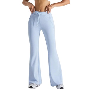 2026 nouveau Design Flare pantalons de survêtement femmes entraînement sport Flare pantalons de survêtement poche décontracté Joggers Fitness course Flare pantalons de survêtement - Product Image 1