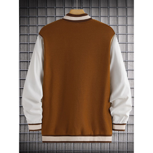 Invierno tendencia moda diseño personalizado estilo único original cuero manga hombres Varsity chaqueta - Product Image 5