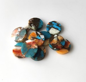 Oyster đồng đá quý tự nhiên tiền xu 5mm-20mm Vòng trên cả hai mặt phẳng đánh bóng hiệu chỉnh bán buôn lỏng đá quý - Product Image 6