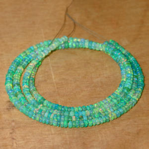 Cuentas de Ópalo Verde Etíope de Grado AAA, Cuentas Redondas Sueltas de Ópalo de Fuego Natural, Línea de Ópalo Simple Vintage para Joyería Hecha a Mano - Product Image 4