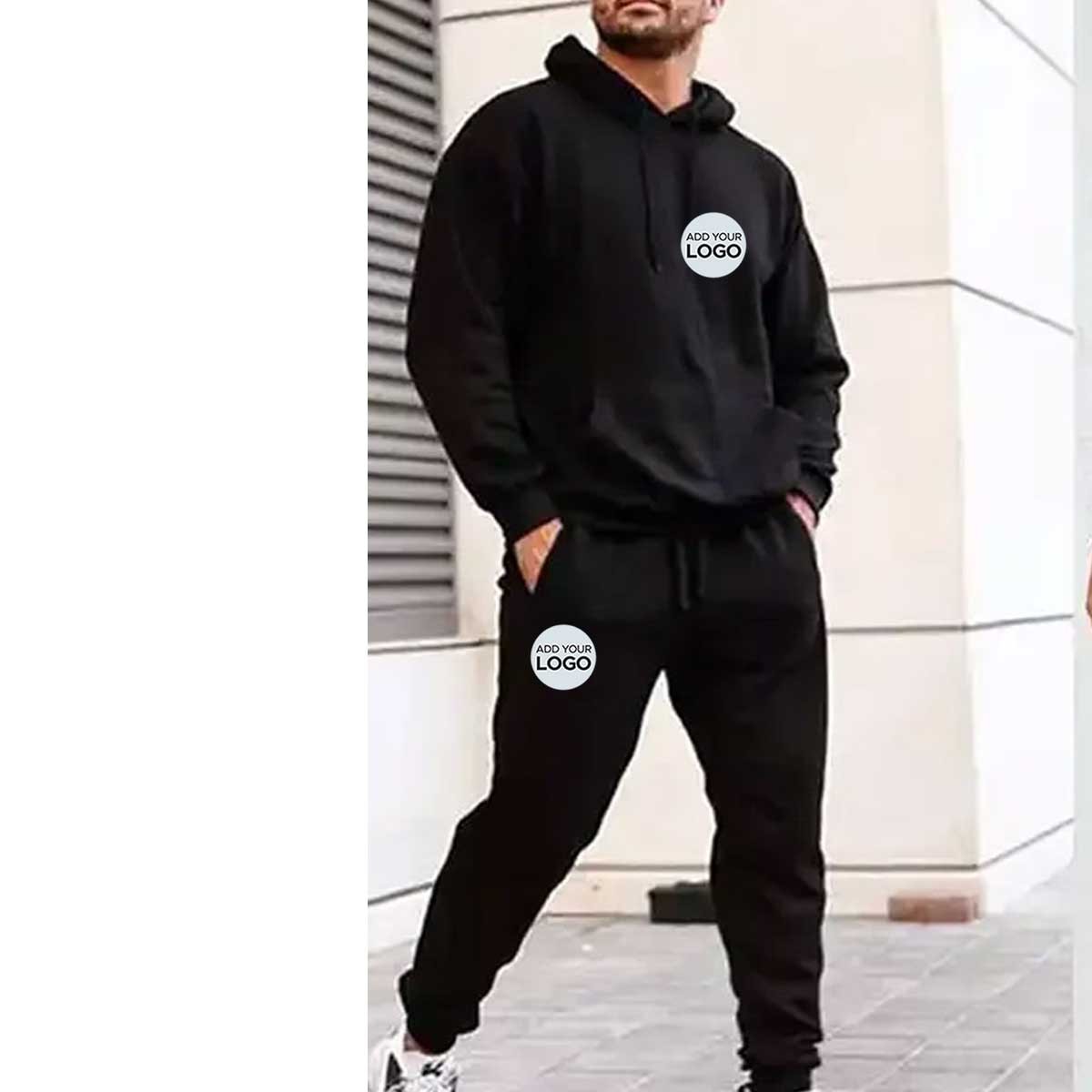 Men's Tracksuit 2 Pieces Set Hoodie Athletic Jogging Suit Set Casual Outfit with Pockets