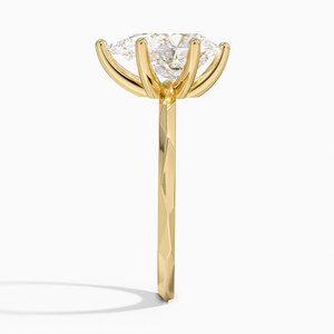 Personalizado certificado 1ct Lab Grown Diamond Pear Cut 14K Oro sólido Compromiso Piedra Solitario Anillos para mujeres profesionales - Product Image 3