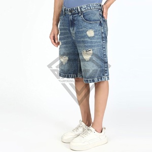 กางเกงยีนส์ขาสั้นของผู้ชายกางเกงขาสั้นแห้งเร็วเข้าสไตล์ไม่ซ้ำใครดีไซน์ที่ดีที่สุดของปากีสถาน - Product Image 3