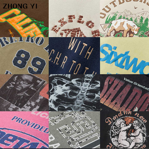 Sweat à capuche pour homme Vintage Sun Fade Acid Wash Fermeture à glissière surdimensionnée Fermeture à glissière en détresse personnalisée - Product Image 6