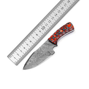 Sialkot มีดพับเหล็กดามัสกัสการล่าสัตว์กลางแจ้งมีดขายส่งที่กําหนดเองทําด้วยมือดามัสกัสมีดล่าสัตว์ - Product Image 1