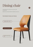 Chaise de salle à manger moderne en acier inoxydable, chaise de salle à manger empilable de luxe avec dossier creux et siège en cuir pour salle à manger d'hôtel.