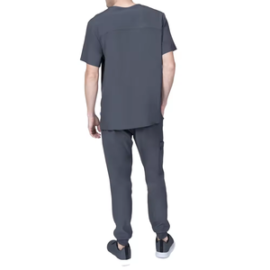 Diseño de logotipo personalizado a granel Verano Hospital Scrubs Hombres Alta calidad 100% Poliéster Spandex Scrub Sets - Product Image 2