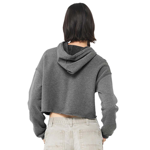 Top corto informal para mujer en tendencia, sudaderas con capucha, cuello alto de invierno de color elegante, nueva moda a la demanda del cliente - Product Image 5