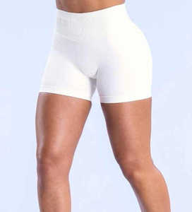 กางเกงวิ่งขาสั้นเอวสูงสำหรับผู้หญิง ป้องกันการหลุดลุ่ย กระชับรูปร่าง เหมาะสำหรับออกกำลังกาย ฟิตเนส โยคะ แห้งเร็ว ระบายอากาศได้ดี ไร้ตะเข็บ - Product Image 1