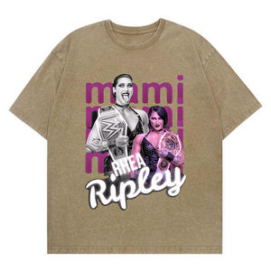 Nueva Camiseta Unisex Estilo Vintage con Estampado Lavado de Rhea Ripley <span class=keywords><strong>Mami</strong></span> 2026 - Product Image 3