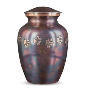 Urnas de Cremación Clásicas de Latón de Primera Calidad con Diseño de Huella Redonda, Venta al por Mayor para Cenizas Humanas y de Mascotas - Product Image 1