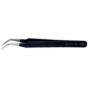 Knipex Precision Tweezers with ESD <b>Sickle</b>-Shaped Tips Smooth Gripping Surfaces - Product Image 1
