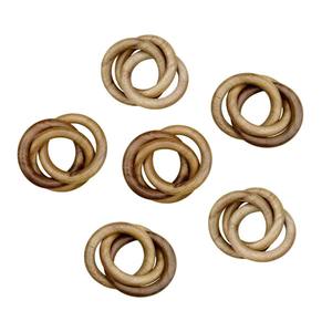 Anneaux de serviette classiques en bambou brun sculpté en gros, porte-serviettes écologiques, largeur personnalisable, décoration de table pour - Product Image 4