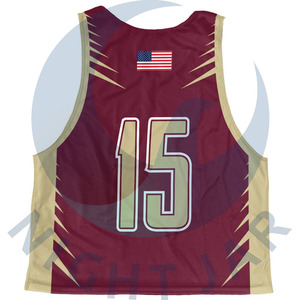 Pinnies de crosse pour hommes en maille réversible de sport en gros - Product Image 2