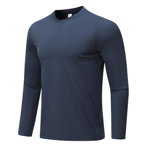 เสื้อเชิ้ตผู้ชายแขนยาวสั่งทำขายส่ง เสื้อยืดลำลองสไตล์พื้นฐาน เสื้อแขนยาวแบบสวมใส่สบาย น้ำหนักเบา - Product Image 4