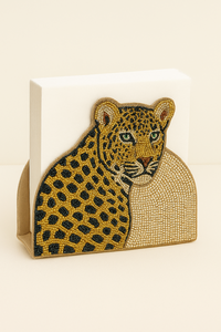 Servilletero con cuentas y motivos florales para una decoración elegante, mesa de diseño de Tigre, servilletero decorativo de lujo con cuentas a mano para salas de exposición - Product Image 4