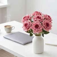 Großhandel Künstliche Rosenkugel-Blumen Handgefertigt Wasserdicht Langlebig Getrockneter Samt Umweltfreundlich Langlebig Ostern