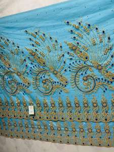 Último Diseño Ecológico: Pañuelo George con Cuentas de 5 Yardas, Pañuelo Africano de Seda para Mujer, Mangas Largas para Adultos, Inspirado en África - Product Image 4