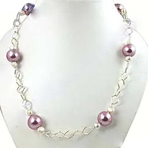 Collier en perles et argent pour femmes, bijoux élégants, idée cadeau - Product Image 3