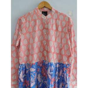 Robe longue en coton imprimé floral fait à la main de style indien Patchwork confortable décorations de boutons de vêtements de nuit pour femmes Beach_occasions - Product Image 2