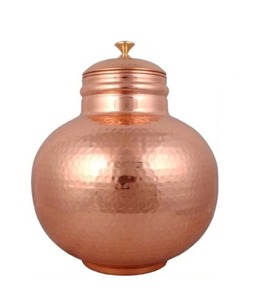 Vente d'usine, prix bas, récipient en cuivre martelé 6L, l'élégance intemporelle rencontre l'artisanat artisanal dans un récipient martelé. - Product Image 1