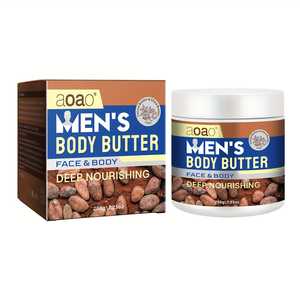 Crema Facial y Corporal Hidratante Profunda con Manteca de Cacao, Vitamina E, Aceite de Coco y Esencia de Manteca de Karité, Nutritiva y Totalmente Natural para Hombres - Product Image 1