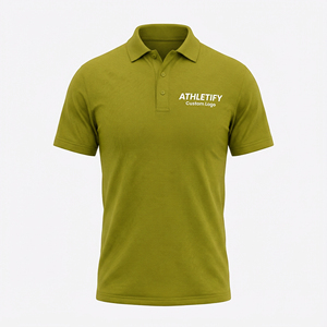 Polo de Color Sólido para Hombre Talla Grande, Cómodo, de Algodón, Elegante, Ideal para Gimnasio, Deportes al Aire Libre y Ropa Casual. - Product Image 1