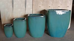 Jardinières en terrazzo noir, pot de fleurs, lot de 3 - Product Image 2