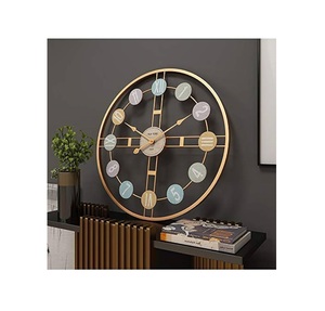 Horloge murale en métal de style américain, décoration murale pour la maison et le bureau, fabrication en Inde, qualité supérieure, meilleur fabricant - Product Image 5