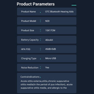 Aides auditives numériques rechargeables à porter autour du cou, réduction du bruit, 32 canaux, design écologique, réponse en fréquence 20Hz-7kHz, 30 - Product Image 6
