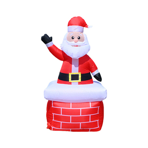 Santa <span class=keywords><strong>Claus</strong></span> Inflable de 6 Pies que Saluda desde la Chimenea, Decoración Navideña Inflable con Luces LED para Jardín, Patio, Césped, Festividades - Product Image 2