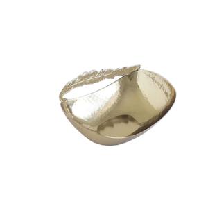 Juego de 2 artículos de catering para el hogar con diseño martillado, servidor de frutas decorativo, cuenco para servir frutas con acabado dorado - Product Image 4