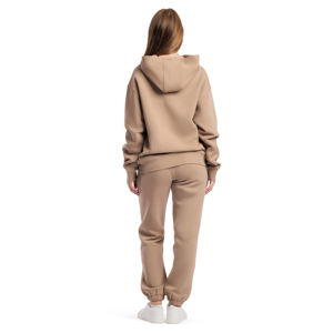 ชุดวอร์มมีฮู้ดสีอูฐของผู้หญิงชุดวอร์มกีฬาฤดูหนาวเป็นมิตรกับสิ่งแวดล้อมพร้อมกางเกงวอร์มจ๊อกเกอร์ - Product Image 2