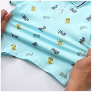 Camiseta de algodón para niños, Polo personalizado con tu Logo, Color sólido - Product Image 6