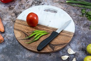 Tabla de cortar de madera pura hecha a mano de buena calidad para utensilios de cocina disponible en tamaño personalizado de la India - Product Image 5