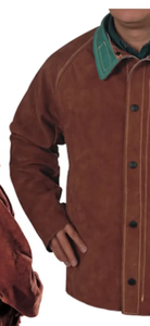 Chaqueta de soldadura de cuero de vaca personalizada de Pakistán, chaqueta de soldador para hombre, chaqueta de cuero de soldadura - Product Image 3